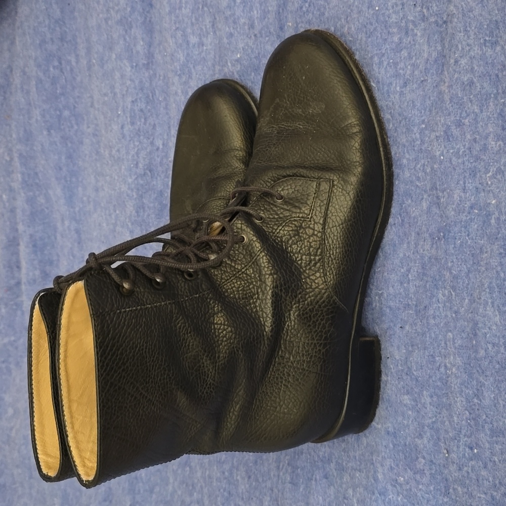 Varda black pebbled grain all leather ankle boots - Picture 3 of 10